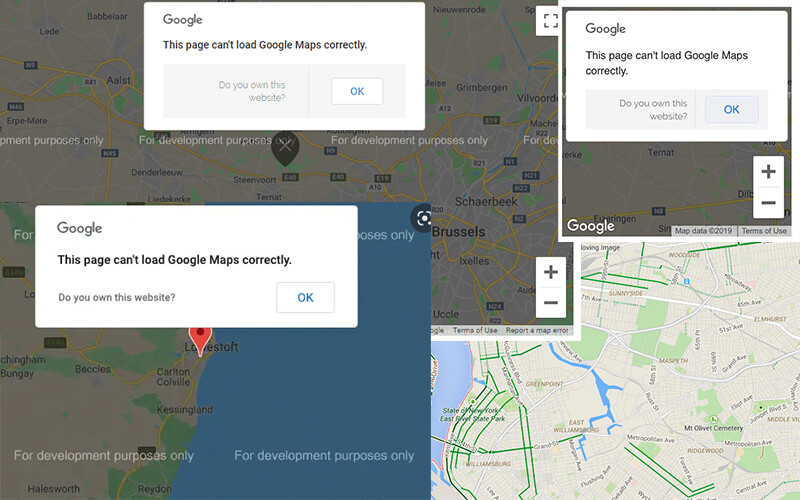 google map errors that can be cause by google map API Techbriel